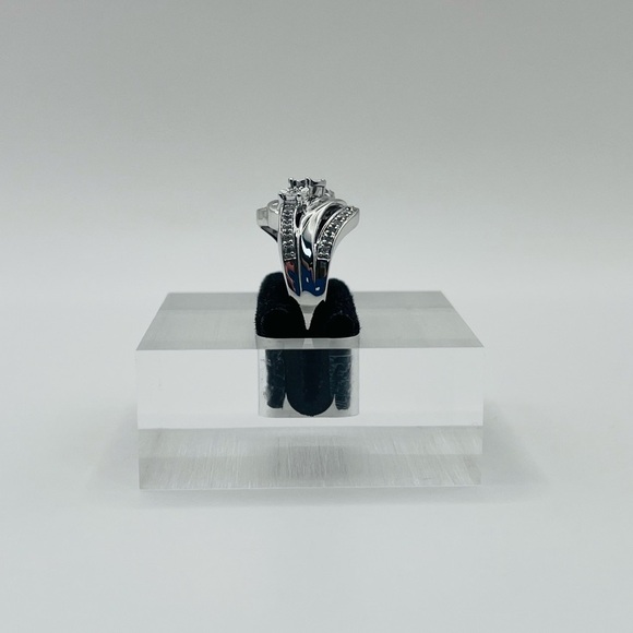 0.25 CT Natural Diamond Silver Ring - Picture 6 of 7